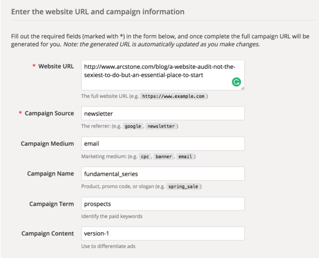 Google-analytics-utm-parameters-setup