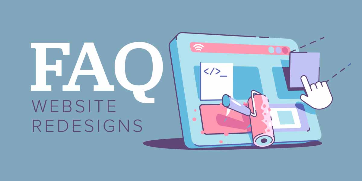 An illustration of a website being redesigned.