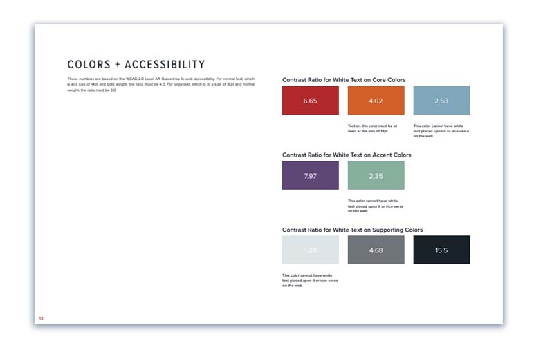ArcStone brand guidelines and accessibility guide.