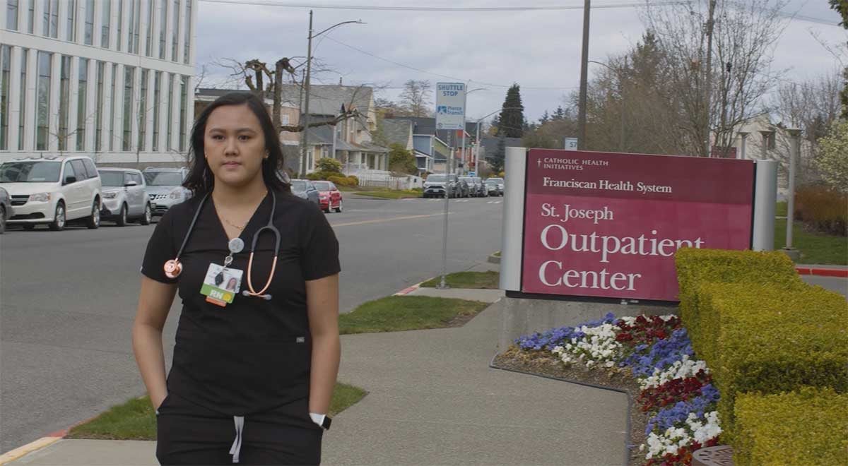 A scene from a powerful fundraising video showing the organization's impact in their community.