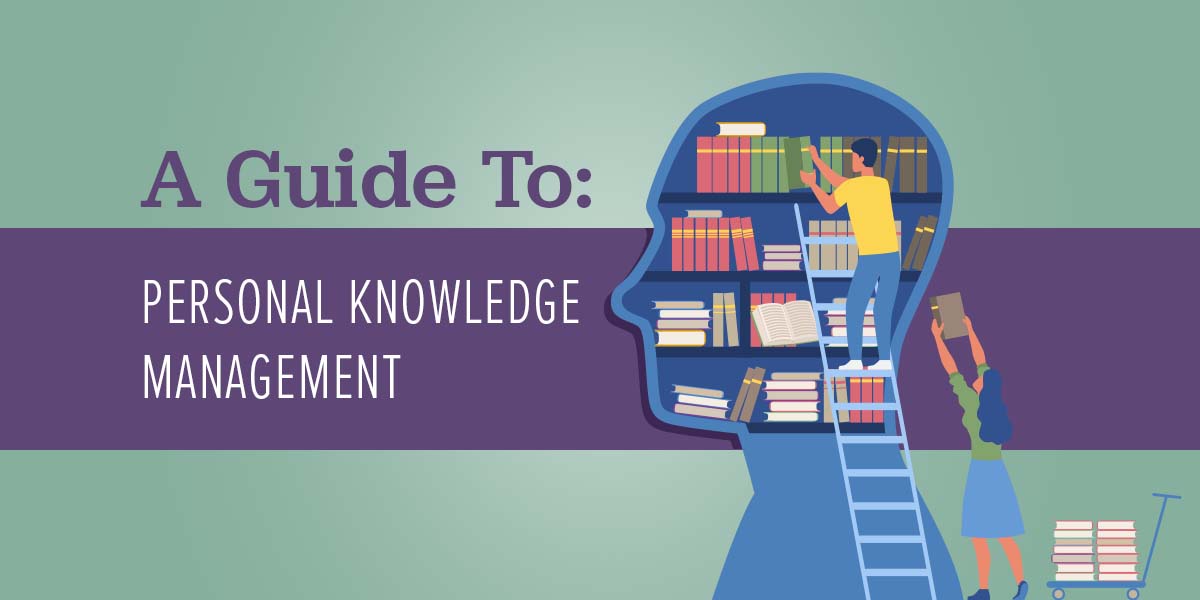 Illustration of human head with book shelves inside it.