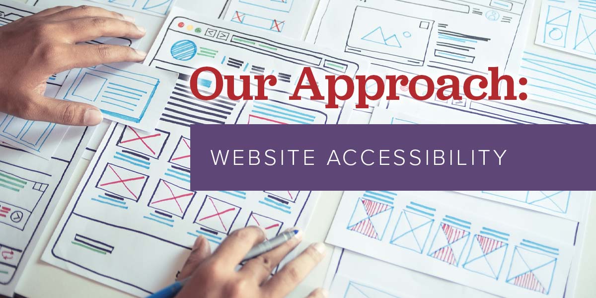 A photo of someone planning website accessibility.