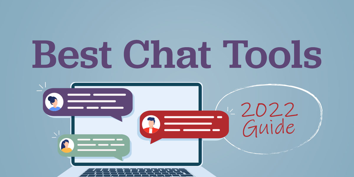 Illustration of computer screen with chat popups.